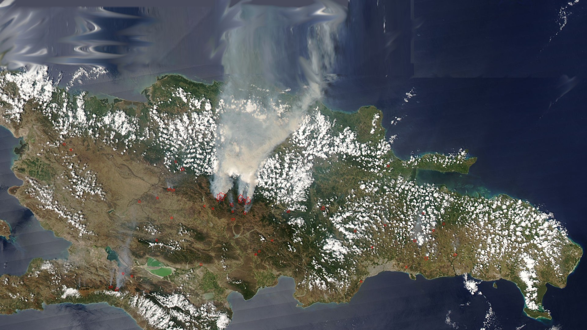 Fuegos en la Cordillera Central 2005